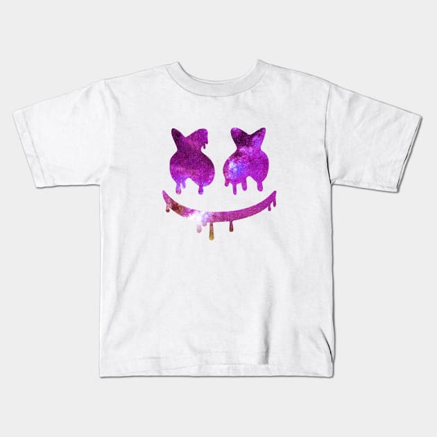 Marshmello space painted Kids T-Shirt by Hmus